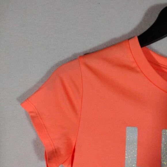 Champion Active Wear Top Girls Size 10-12 Orange Peach Short Sleeve Shirt - Picture 3 of 9